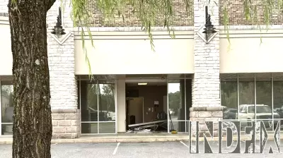 Car Smashes Into Storefront on Maumelle Boulevard in North Little Rock